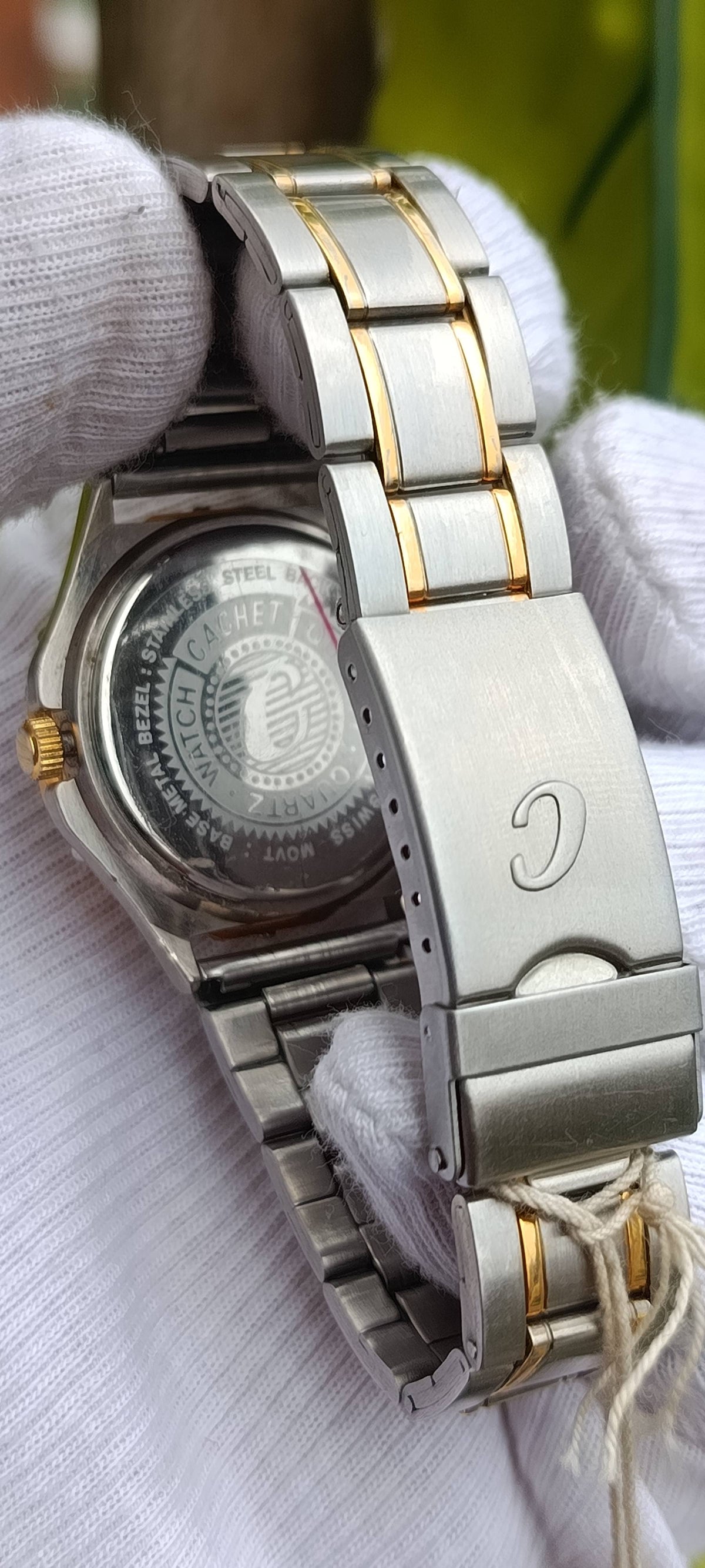 Vintage Seiko Cadet Moonphase Quartz Watch – Two-Tone Gold