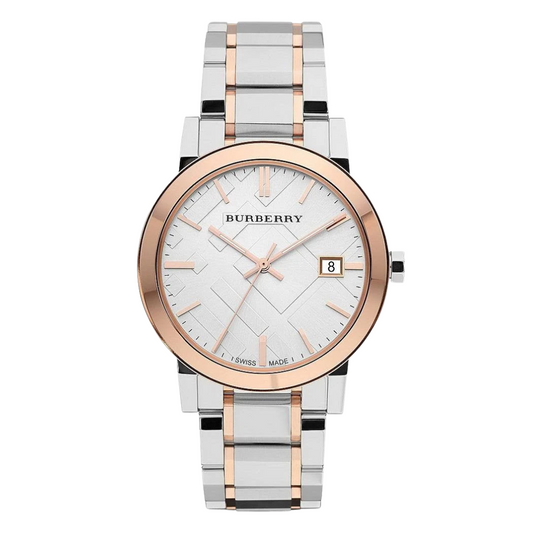 Burberry The City Two-tone Stainless Steel Silver Dial Quartz Unisex Watch - BU9006