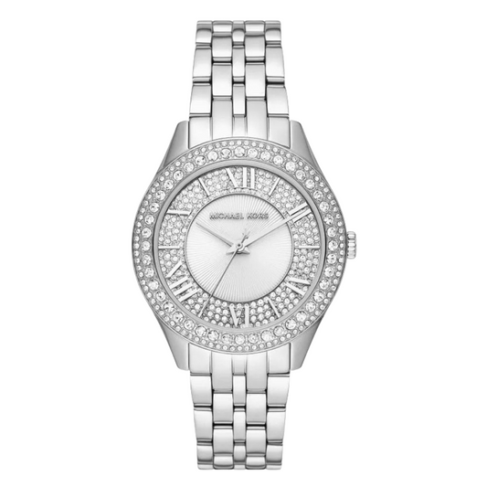Michael Kors Harlowe Silver Stainless Steel White Dial Quartz Watch for Ladies - MK4708