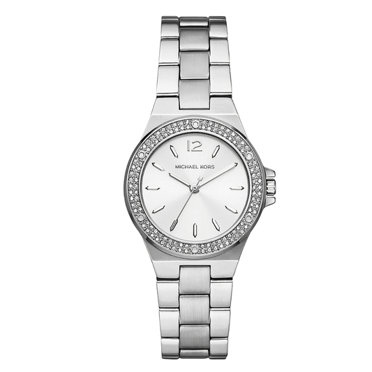 Michael Kors Silver Stainless Steel White Dial Quartz Watch for Ladies - MK7280