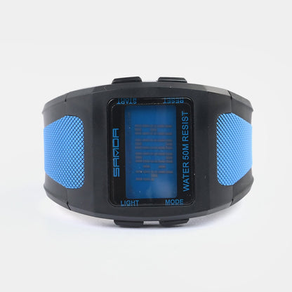 Square Digital Display Sports Wrist Watch