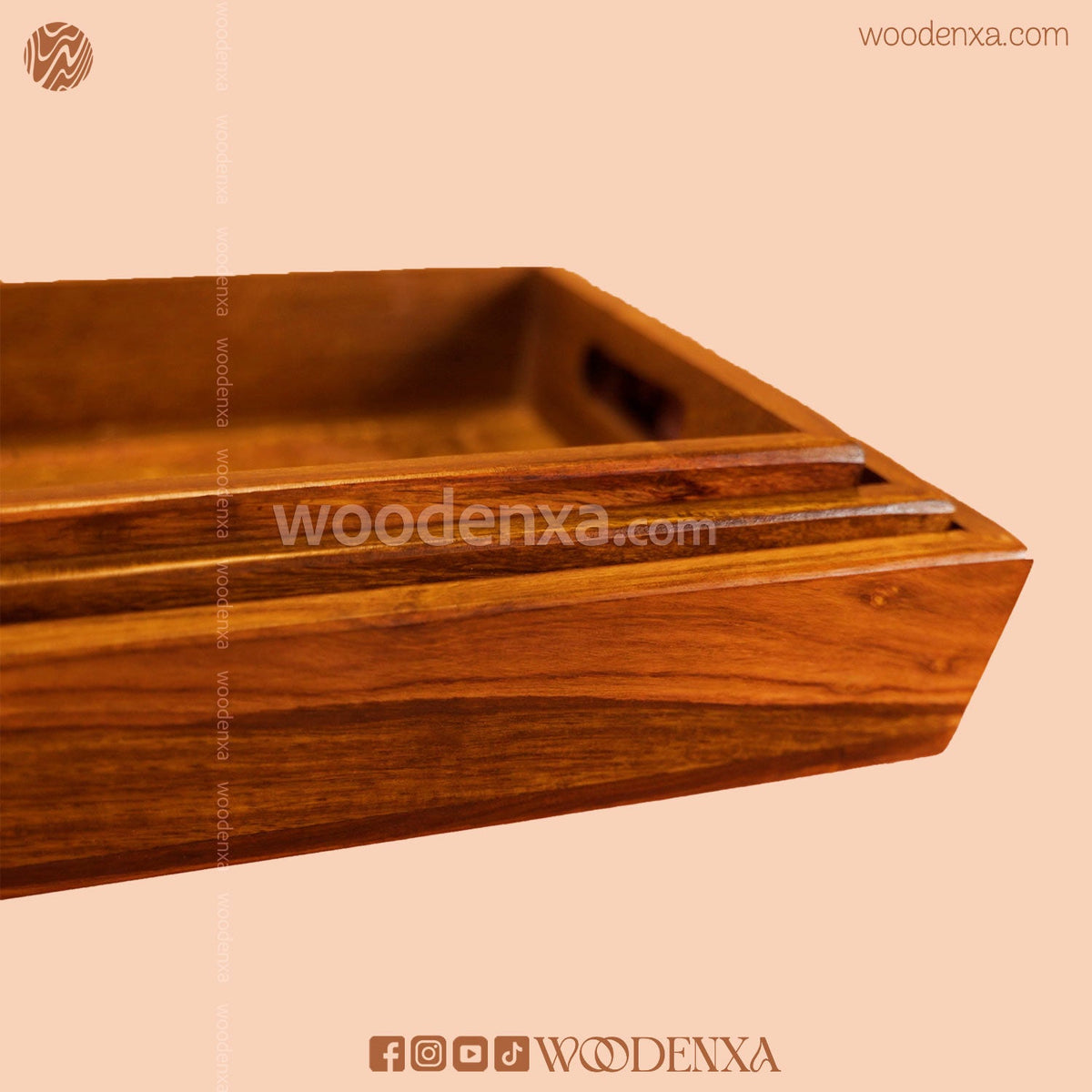 Wooden Carving Tray Set of 3 – Handmade Serving & Storage Trays by Woodenxa
