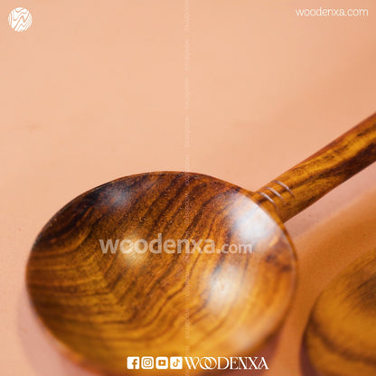 Wooden Soup Spoon Set – 7 Pcs | Handmade Kitchen Utensils by Woodenxa