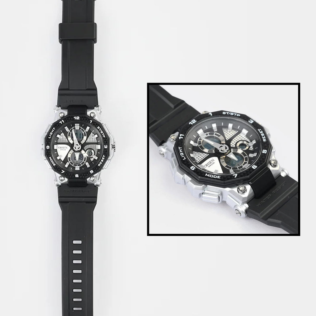 Dual Functionality Sports Digital Wrist Watch
