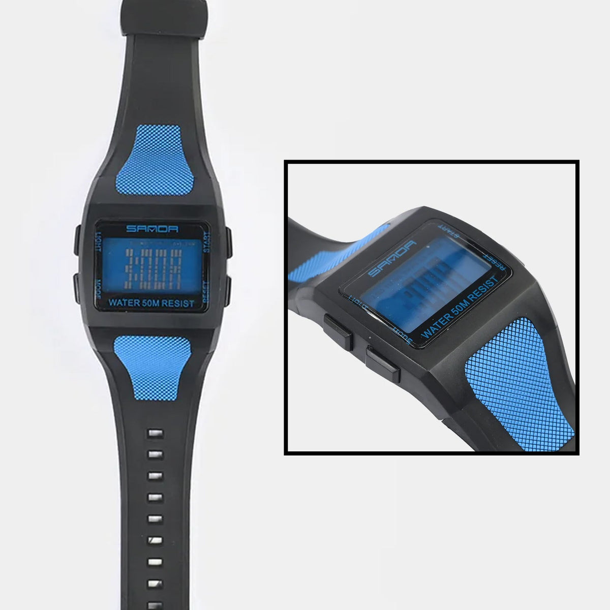 Square Digital Display Sports Wrist Watch