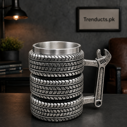 450ml Mechanic Metal Mug with Wrench Handle