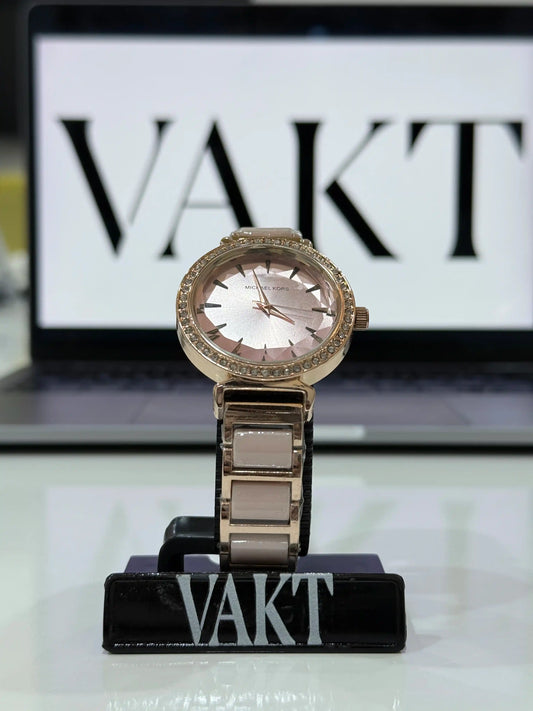 MK- Marble Chain- Baby Pink and Gold