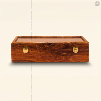 5 Watch Wooden Box with Acrylic Glass Top | Handmade by Woodenxa